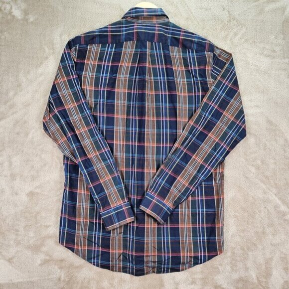 Polo Ralph Lauren Dress Shirt Classic Fit Plaid Checkered Oxford Mens Size M - Picture 3 of 10